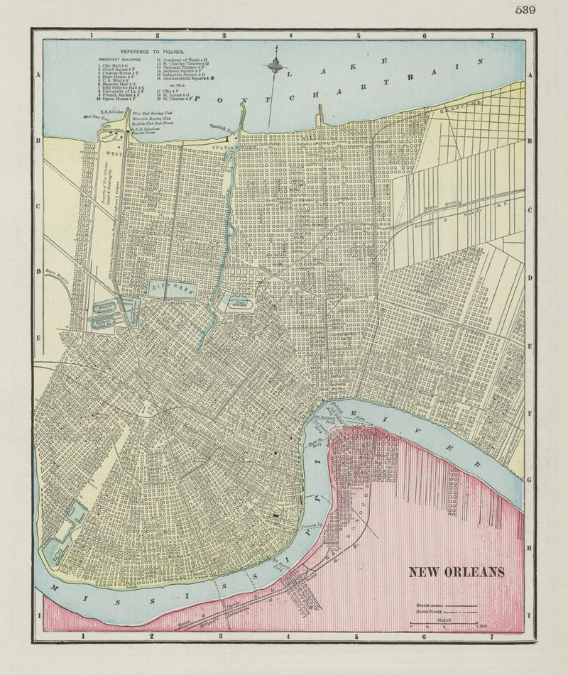 Size comparison using Vintage Map of New Orleans, Louisiana 1901