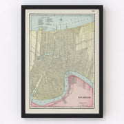 New Orleans Vintage Map 1901