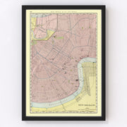 New Orleans Vintage Map 1903