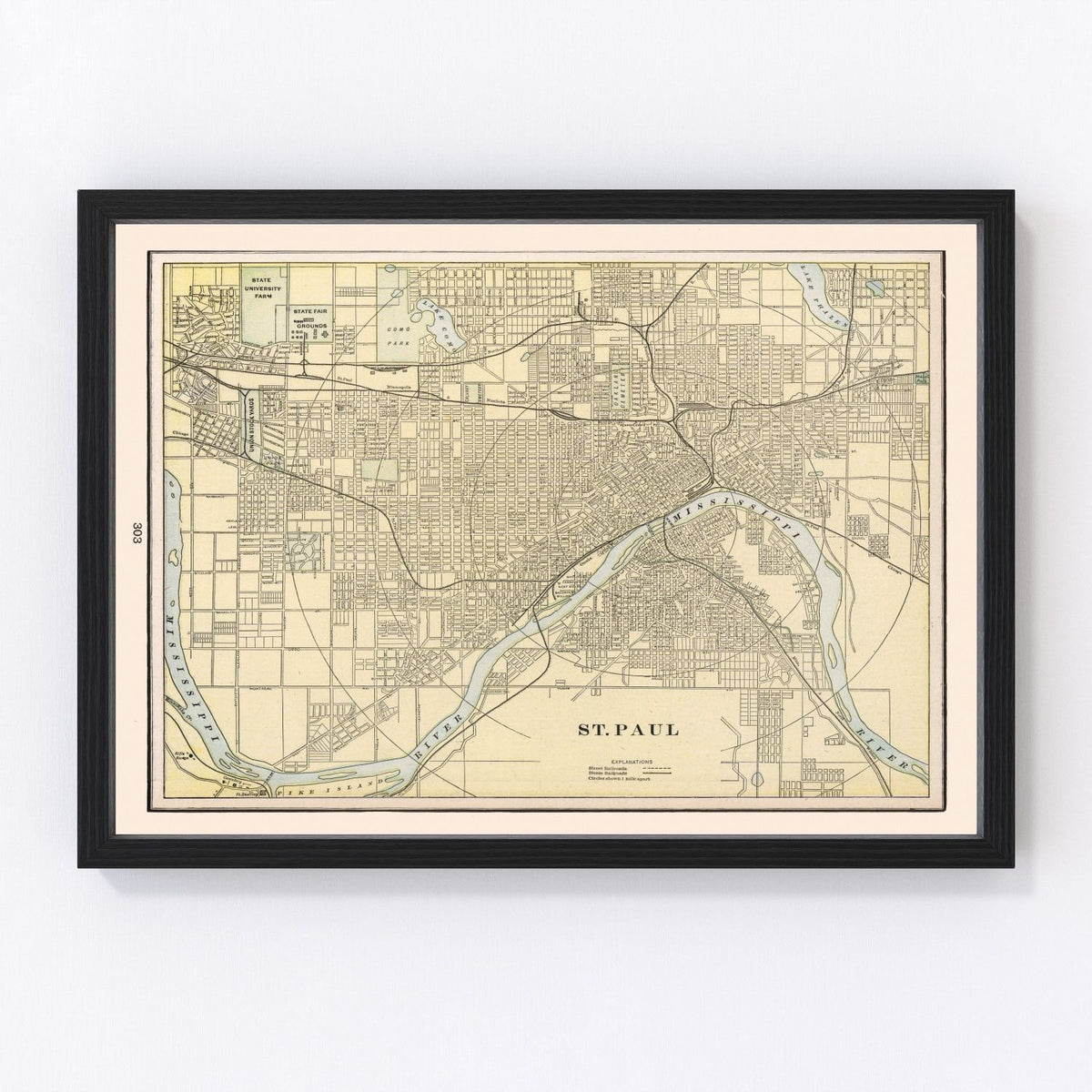 St. Paul Vintage Map 1901