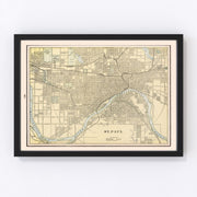 St. Paul Vintage Map 1901