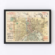 St. Paul Vintage Map 1884
