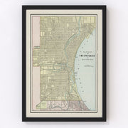Milwaukee Vintage Map 1901
