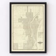 Milwaukee Vintage Map 1856