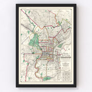Philadelphia Vintage Map 1890