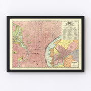 Philadelphia Vintage Map 1897