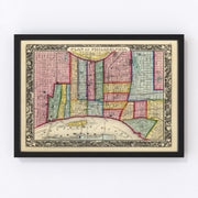 Philadelphia Vintage Map 1860