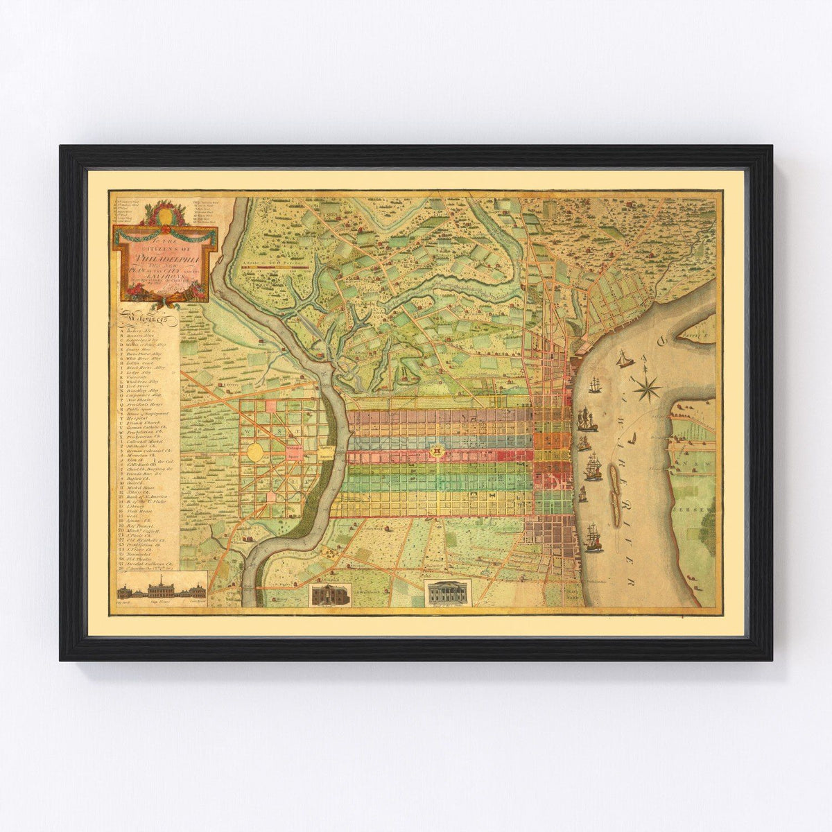 Philadelphia Vintage Map 1802