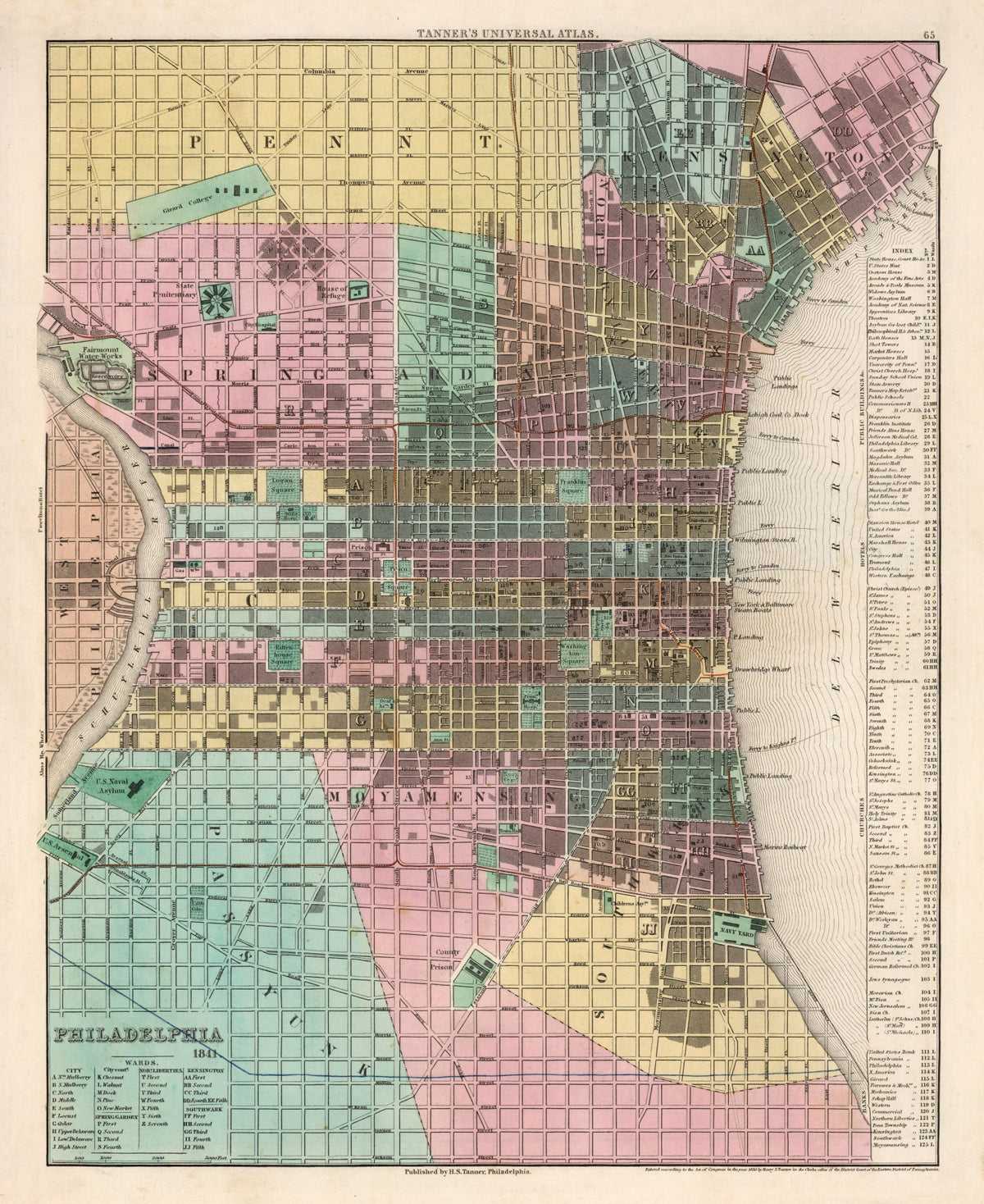 Preview of Vintage Map of Philadelphia, Pennsylvania 1836