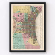 Philadelphia Vintage Map 1836
