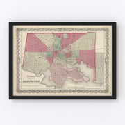 Baltimore Vintage Map 1865