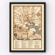 Baltimore Vintage Map 1936