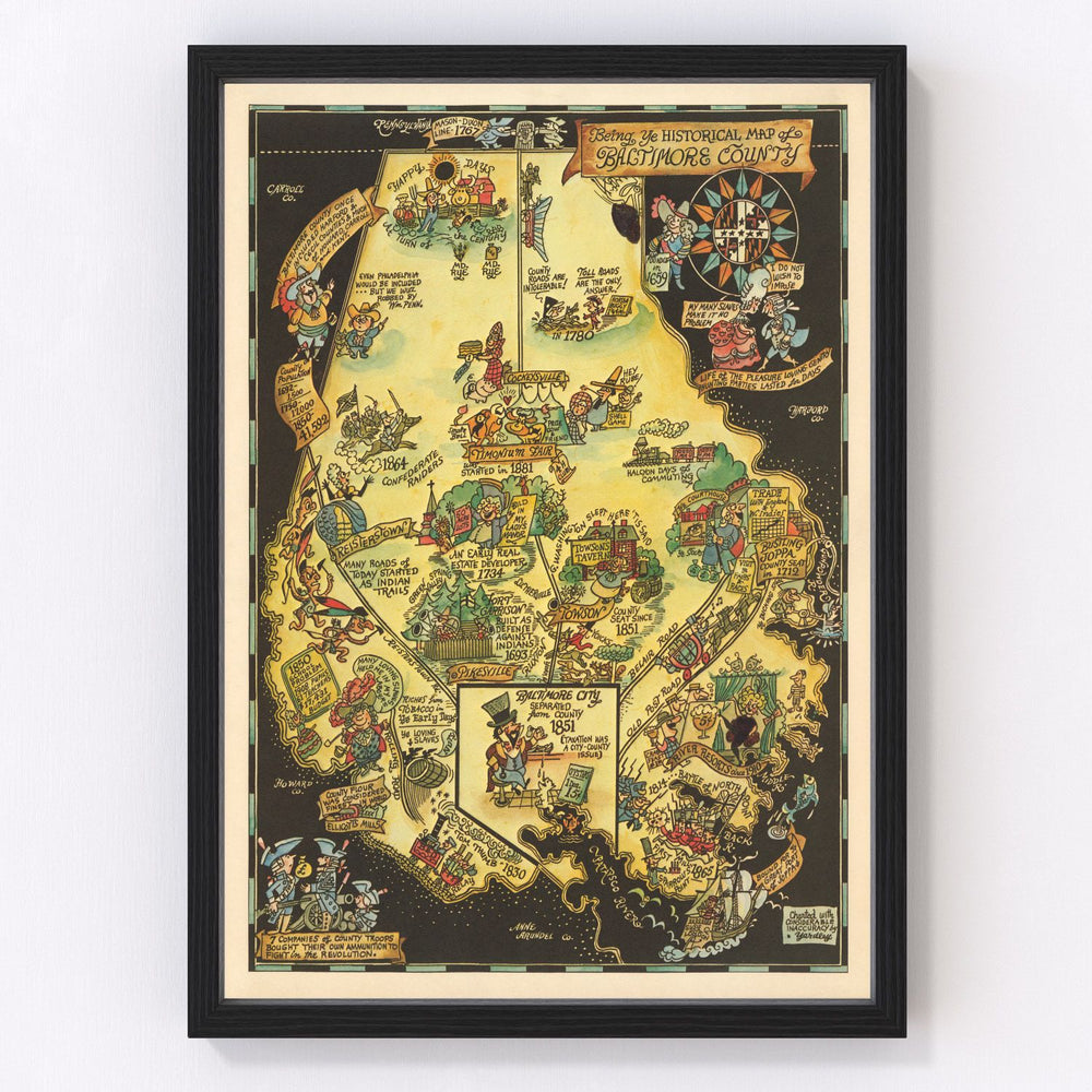 Baltimore Vintage Map 1935
