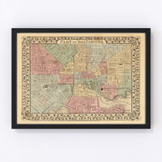 Baltimore Vintage Map 1870