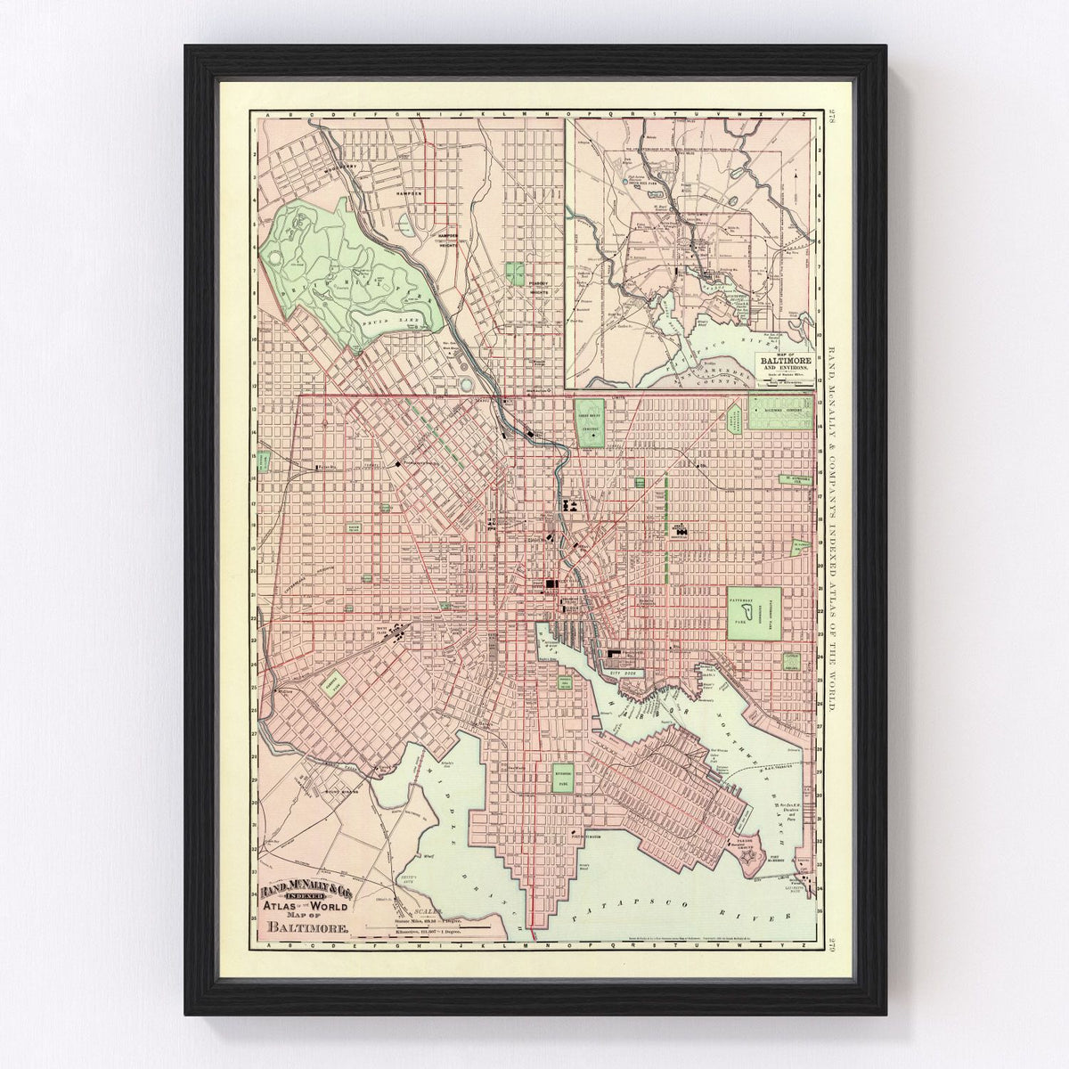 Baltimore Vintage Map 1897