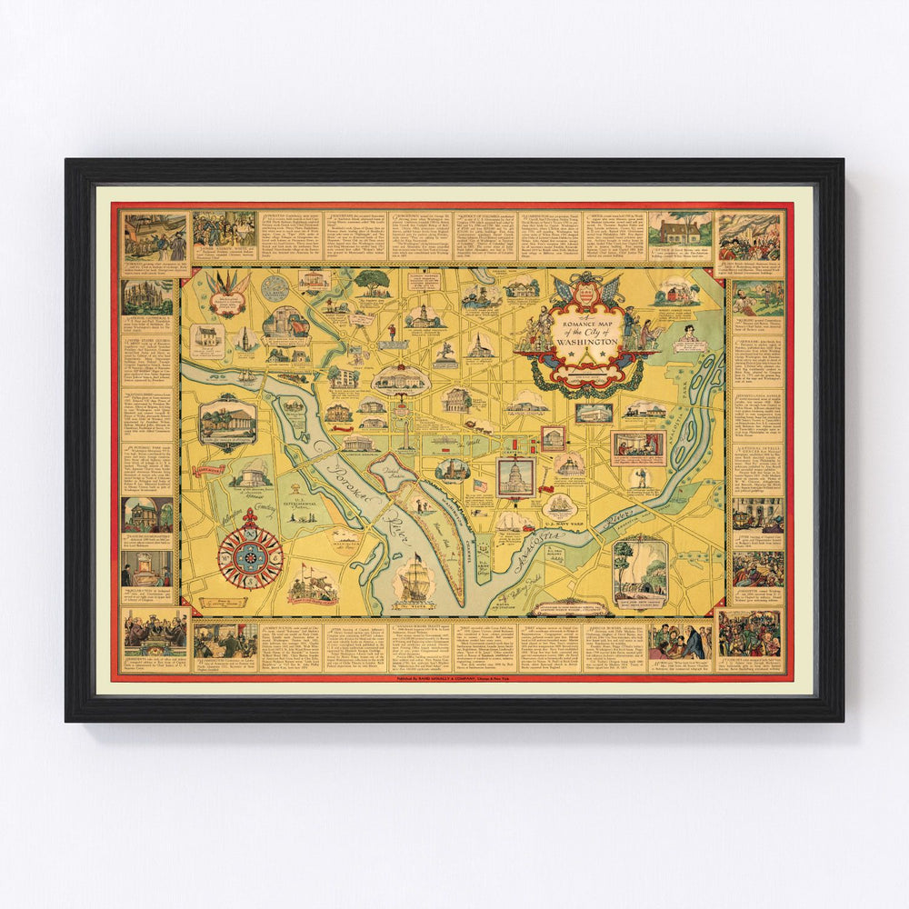Washington Vintage Map 1938
