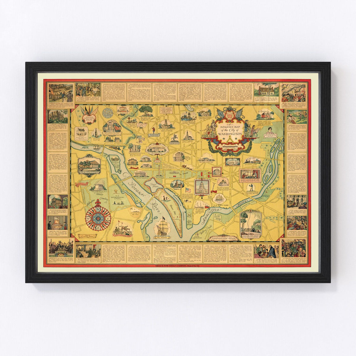 Washington Vintage Map 1938