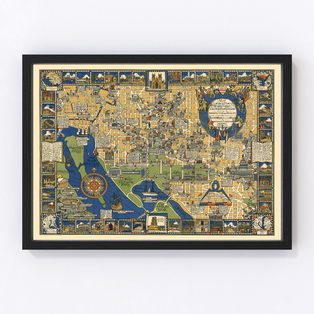 Washington Vintage Map 1926