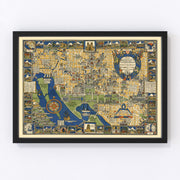Washington Vintage Map 1926