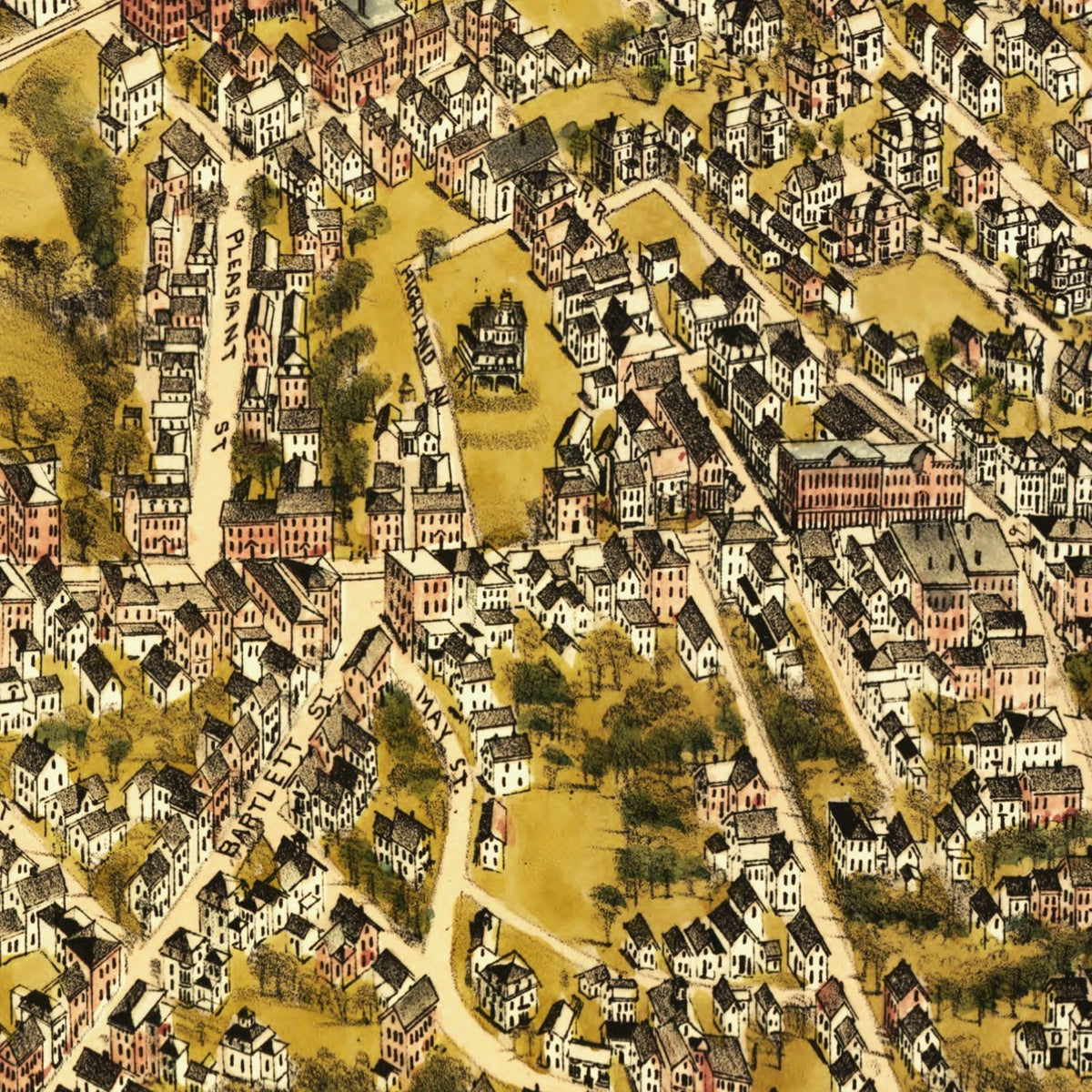 Restored historic details from the 1886 city map of Beverly, Massachusetts