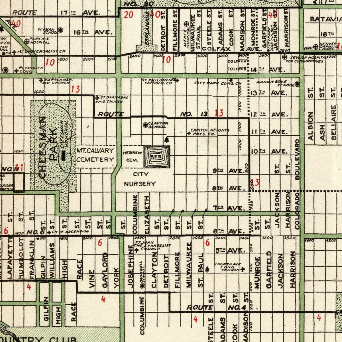 Vintage Denver Maps