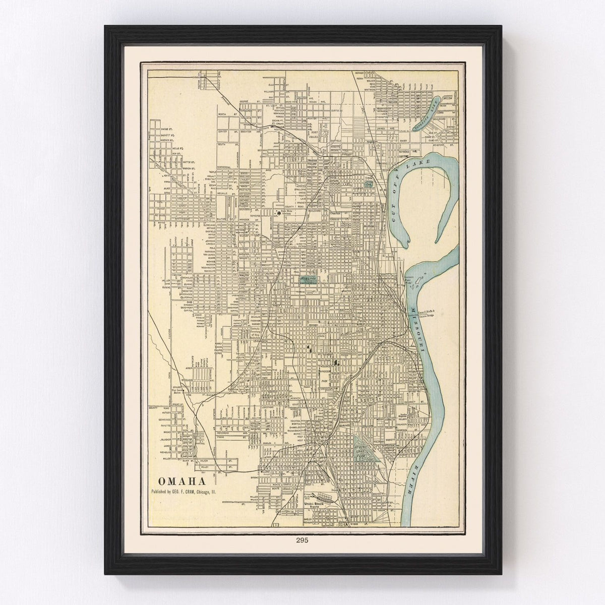 Omaha Vintage Map 1901