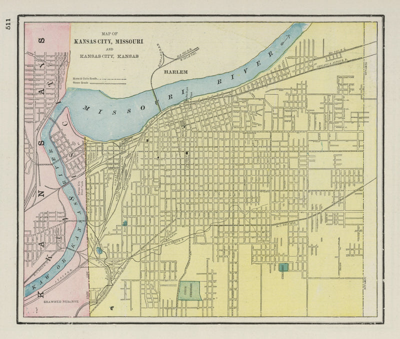 Size comparison using Vintage Map of Kansas City, Kansas 1901