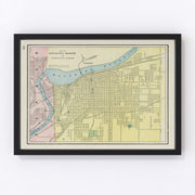Kansas City Vintage Map 1901