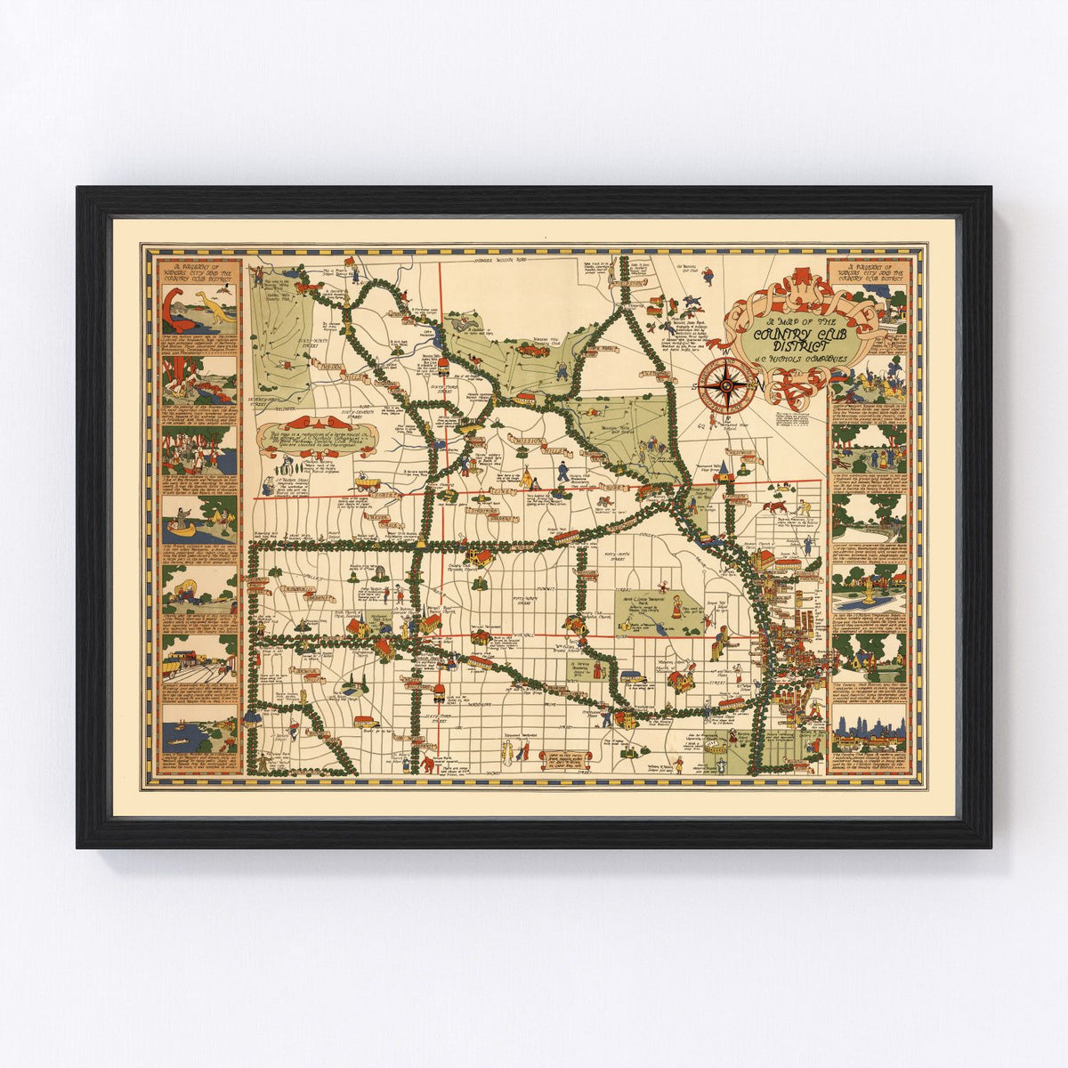 Kansas City Vintage Map 1930