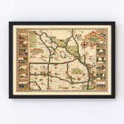 Kansas City Vintage Map 1930