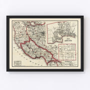 Santa Cruz County Vintage Map 1914