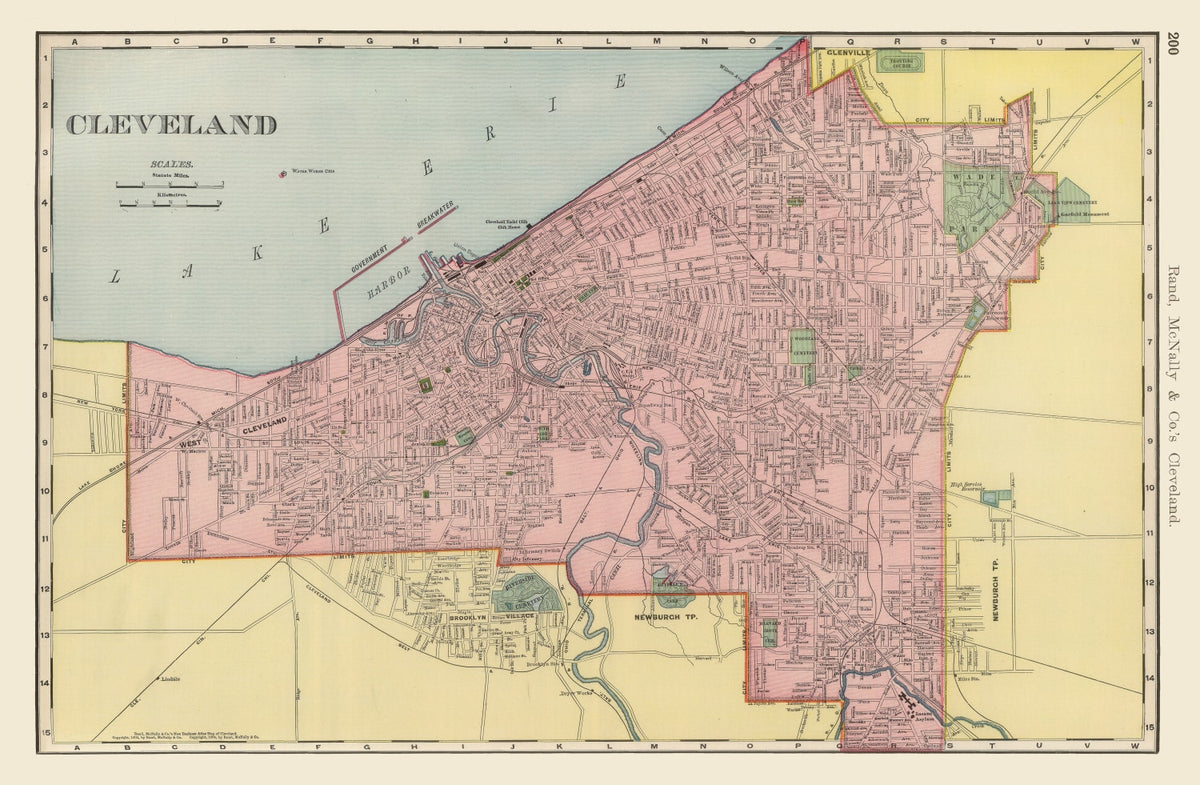 Preview of Vintage Map of Cleveland, Ohio 1903