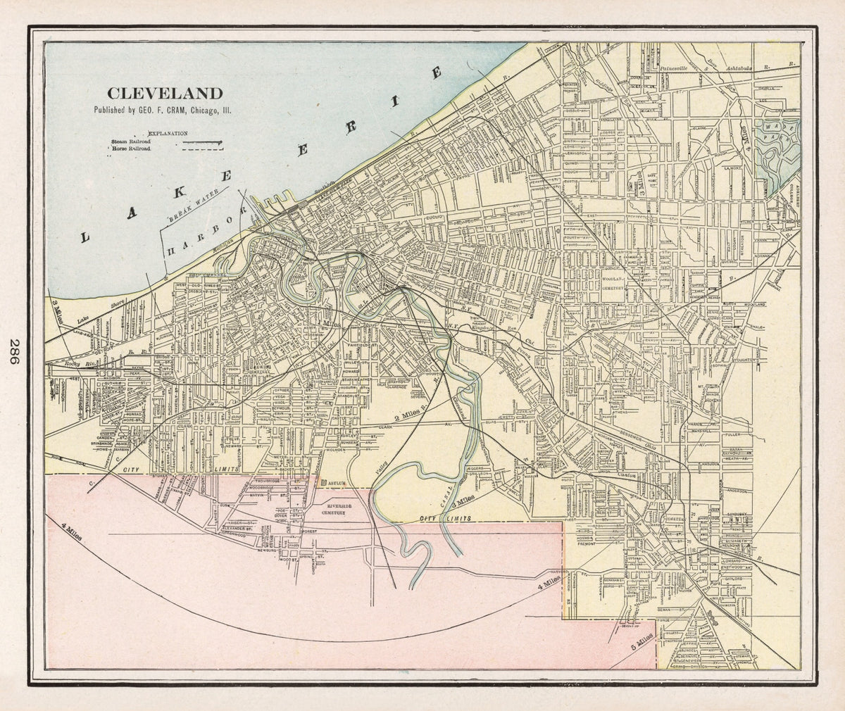 Preview of Vintage Map of Cleveland, Ohio 1901
