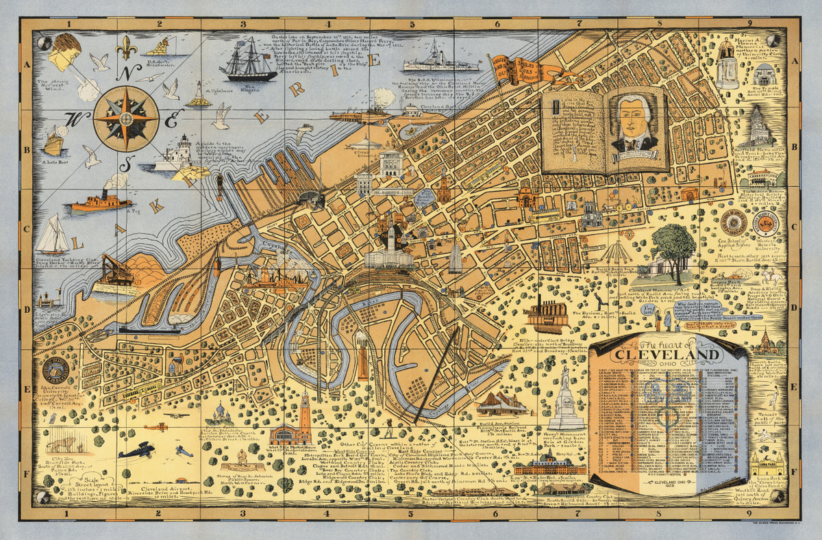 Preview of Vintage Map of Cleveland, Ohio 1928