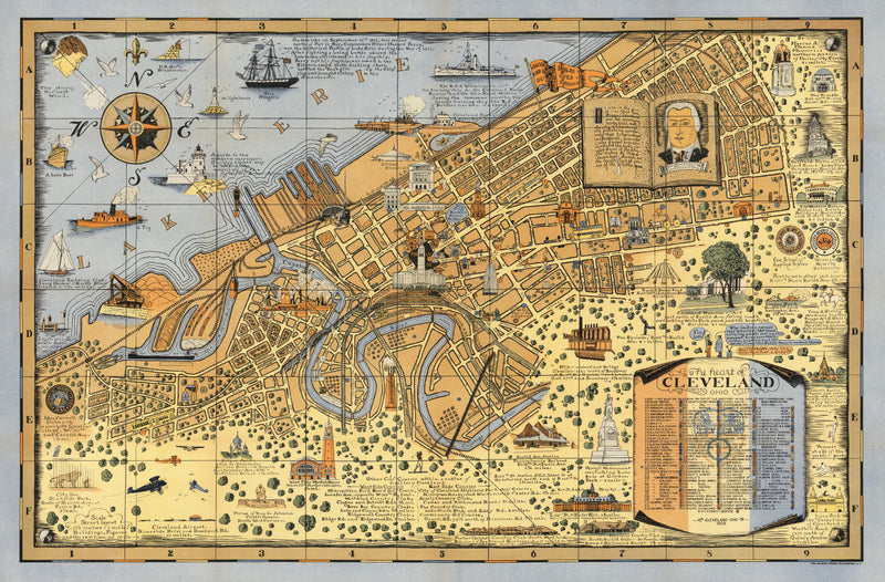 Size comparison using Vintage Map of Cleveland, Ohio 1928