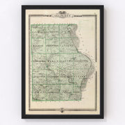 Alamakee County Vintage Map 1875