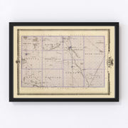 Worth County Vintage Map 1875