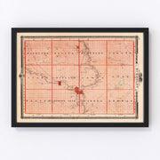 Humboldt County Vintage Map 1875