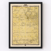 Benton County Vintage Map 1875