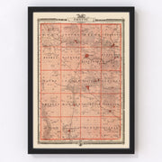 Fayette County Vintage Map 1875