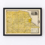 Dubuque County Vintage Map 1875