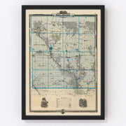 Delaware County Vintage Map 1875