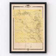 Hardin County Vintage Map 1875