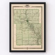Webster County Vintage Map 1875
