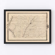 Plymouth County Vintage Map 1875