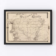 Woodbury County Vintage Map 1875