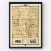 Story County Vintage Map 1875