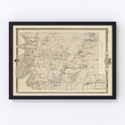 Harrison County Vintage Map 1875