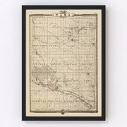 Tama County Vintage Map 1875