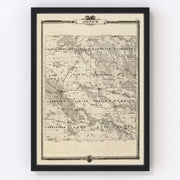 Jones County Vintage Map 1875